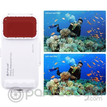 PULUZ İPhone İçin 45m Su Geçirmez Dalışm Kılıfı iP11-11 Pro XS Max 7-8-6S