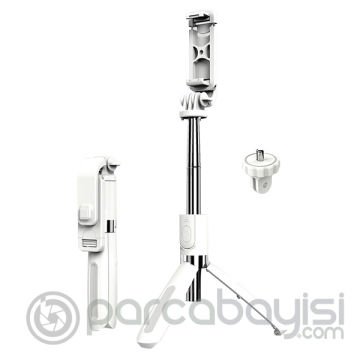 ALLY L02 4İN1 Selfie Çubuğu Özçekim Tripod Çubuğu Bluetooth Uzaktan Kumandalı