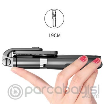 ALLY L02 4İN1 Selfie Çubuğu Özçekim Tripod Çubuğu Bluetooth Uzaktan Kumandalı