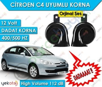 Citroen C4 Uyumlu 12V Dadat Korna 400/500 Hz 112 Db High Volume 2 Adet