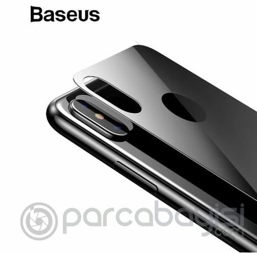 Baseus İphone Xs Max 6.5 Renkli Arka Cam Koruyucu 0.3mm