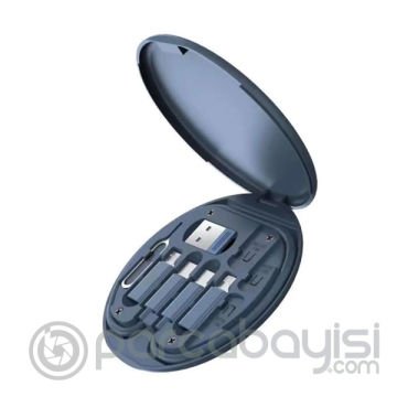 ALLY 6in1 iPhone+ Type-C Seyahat için 60W Hızlı Şarj Kablo Seti