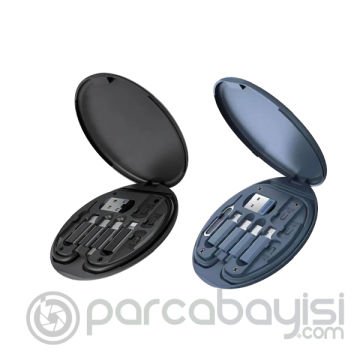 ALLY 6in1 iPhone+ Type-C Seyahat için 60W Hızlı Şarj Kablo Seti