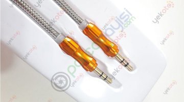 Aux Kablosu 3.5Mm Stereo Aux Kablo 1M Yaylı Tip Tüm Modellere Uyumlu