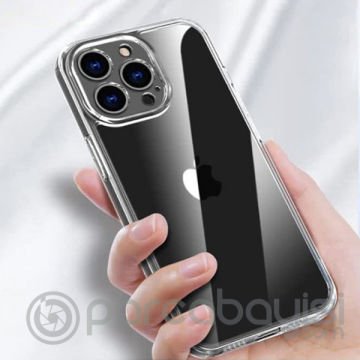 ALLY iPhone 14 Pro 6.1inç Crystal Clear Kamera Korumalı Sert PC Kılıf