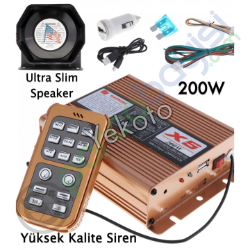 Siren 200W Profesyonel Ultra Slim Speaker