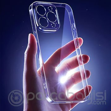 ALLY iPhone 14 Pro Max 6.7inç Crystal Clear Kamera Korumalı Sert PC Kılıf
