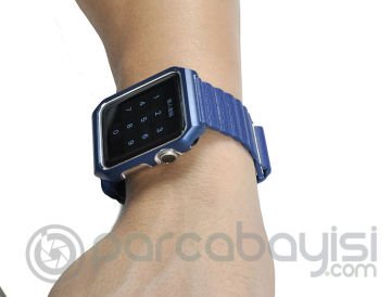 Ally Apple İwatch İçin 6-5-4 44MM Deri Loop Kayış+ Metal Koruma Kılıf 1-2-3 42MM