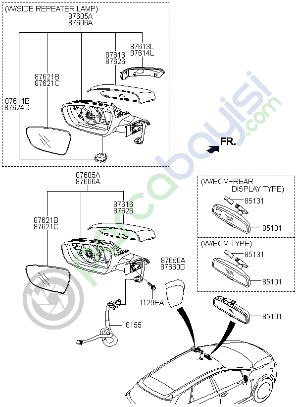 Kia Ceed Ayna Kapak Dış Dikiz Sol Orjinal | 87616A2020