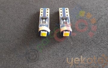 Yekled T5 Ampul Led Beyaz Işık Gösterge Panel Ampul Aydınlatma 2 Adet