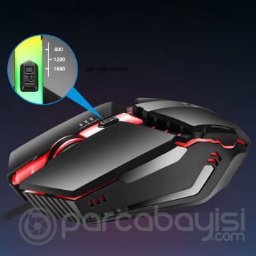 ALLY K3  Işıklı Kablolu Oyuncu- Gaming Mouse