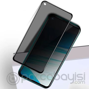 OPPO Realme 7 3D Full Privacy Gizlilik Tempered Cam Ekran Koruyucu