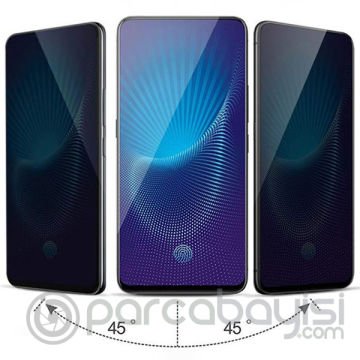 OPPO Realme 7 3D Full Privacy Gizlilik Tempered Cam Ekran Koruyucu
