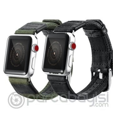 Ally Apple Watch 7-8 45mm 6-5-4 44mm Jeep Nylon Kayış Kordon 3-2-1 42mm