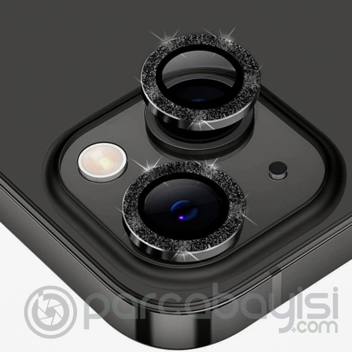 ALLY iPhone 14-14 Plus Diamond Taş İşlemeli Alüminyum Alaşımlı Kamera Lens Koruyucu