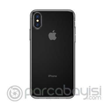 Baseus İphone Xs Max 6.5 Kılıf Simple Şeffaf Gel Darbe Emici Silikon Kılıf