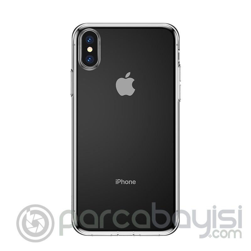 Baseus İphone Xs Max 6.5 Kılıf Simple Şeffaf Gel Darbe Emici Silikon Kılıf