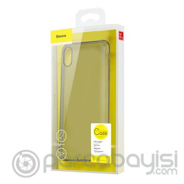 Baseus İphone Xs Max 6.5 Kılıf Simple Şeffaf Gel Darbe Emici Silikon Kılıf