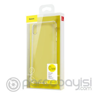 Baseus İphone Xs Max 6.5 Kılıf Simple Şeffaf Gel Darbe Emici Silikon Kılıf