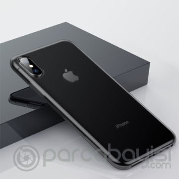 Baseus İphone Xs Max 6.5 Kılıf Simple Şeffaf Gel Darbe Emici Silikon Kılıf