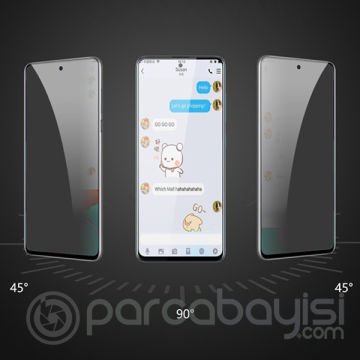 ALLY SM Galaxy A51 3D Full Privacy Gizlilik Tempered Cam Ekran Koruyucu