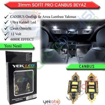 Yekled 31Mm Japon Ampul Led Beyaz Işık İç Tavan Plaka Aydınlatma Sofit Ampul Arıza Işığı Yakmaz Pro Canbus 2 Adet