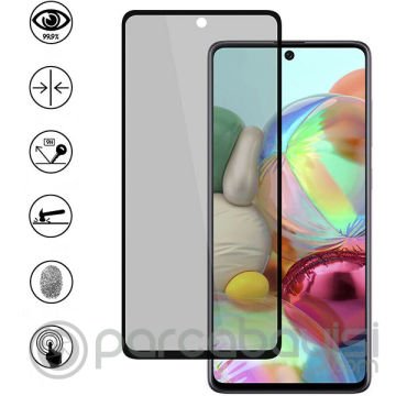 SM Galaxy Note 10 Lite 3D Full Privacy Gizlilik Tempered Cam Ekran Koruyucu