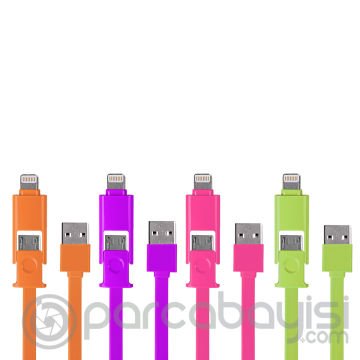 Ally 2in1 İphone Lightning Ve Micro Usb Data Kablo