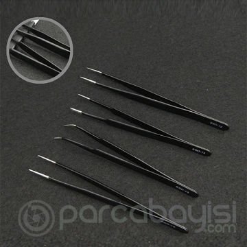 ESD 10 Hassas Elektronik Cımbız Seti Antistatik Çelik Tweezer Set