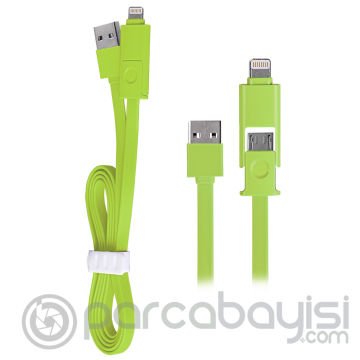 Ally 2in1 İphone Lightning Ve Micro Usb Data Kablo