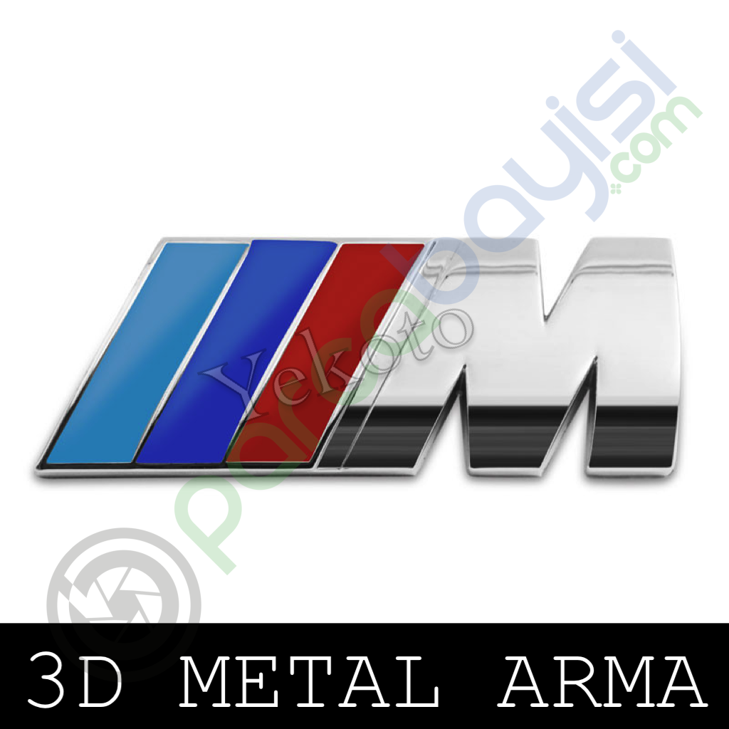 Bmw M Metal 3D Amblem Logo Orjinal Style Küçük Boy