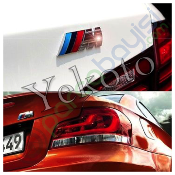 Bmw M Metal 3D Amblem Logo Orjinal Style Küçük Boy