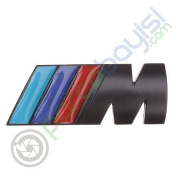 Bmw ///M Metal 3D Amblem Logo Orjinal Style Küçük Boy Siyah