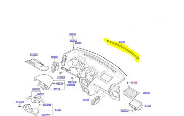 Kia Ceed Torpido Üst Hav Izgarası Orta Orjinal | 973551H005Eq