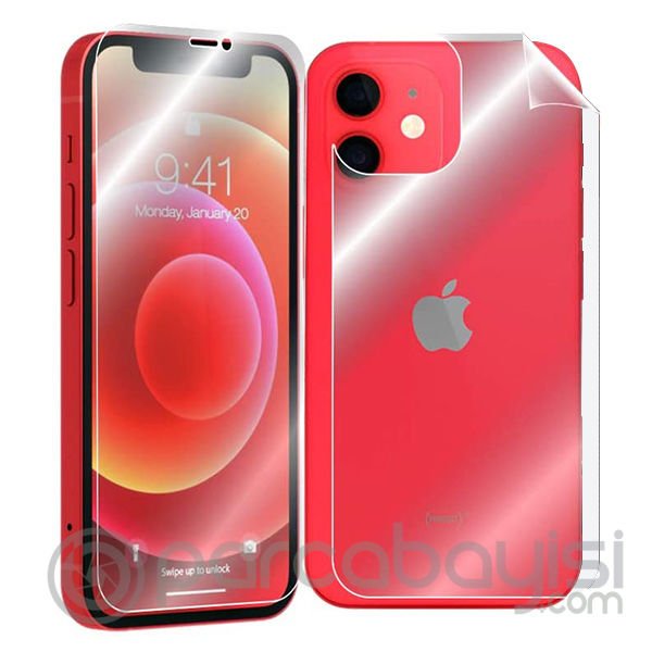 İPhone 12 6.1 Film Ön Arka Full Koruyucu Membran Nano Hidrojel Koruyucu Set