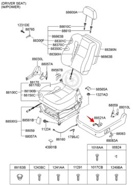 Kia Sorento Sürücü Koltuk Ayar Güç Anahtarı Orjinal | 881993E420