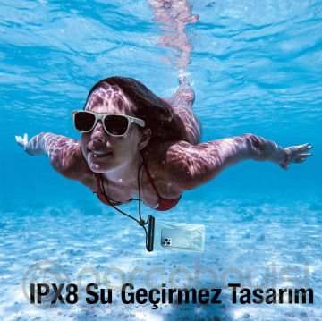 Baseus Cylinder Waterproof Case Kayar Kapaklı Su Geçirmez Universal Telefon Kılıfı
