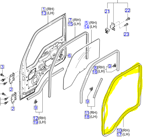 Kapı Gövde Fitili Sol K3000 KİA BONGO 2000-2001 | 0K60A59770
