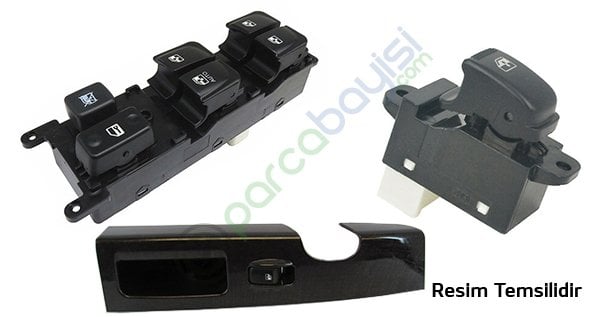 Kia Cerato Cam Açma Düğmesi Metal Gri Orjinal | 935752F030D8