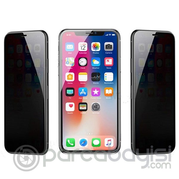 Baseus  İPhone 11 XR 3D Anti-Peep Privacy Gizlilik Cam Ekran Koruyucu