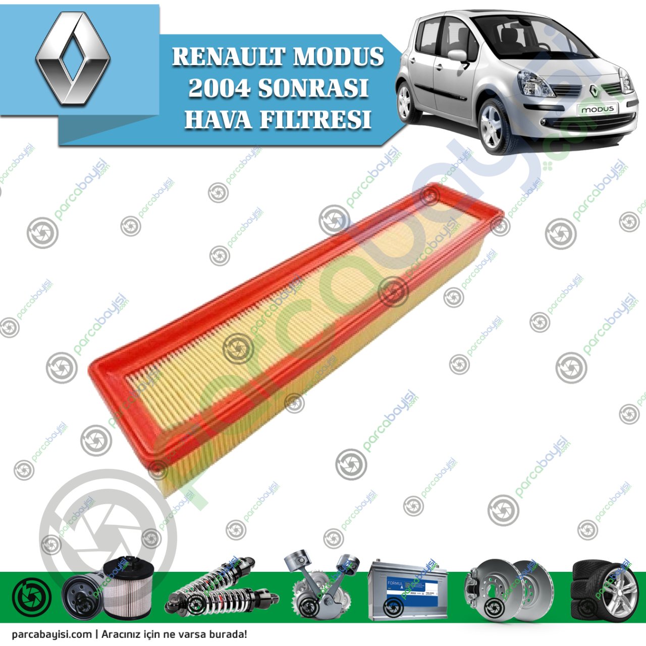 Renault Modus Hava Filtresi 2004 Sonrası Uyumlu 7701064439 Muadil