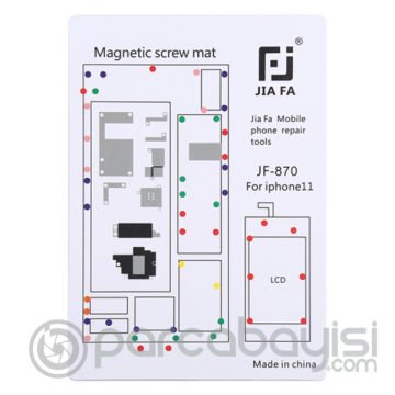 JIAFA JF-870 iPhone 11 6.1 İnc Mıknatıslı Çalışma Hasırı Vida Gostergeli