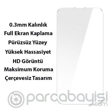 Baseus SuperCeramic Series iPhone 14 Plus 6.7 Koruyucu Cam Kılıf+Full Tempered Ekran Koruyucu Set