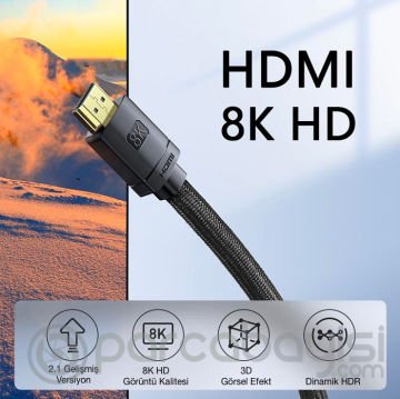 Baseus HD Series 8K HDMI to HDMI 2.1V HDMI 120hz Kablo 2 Metre