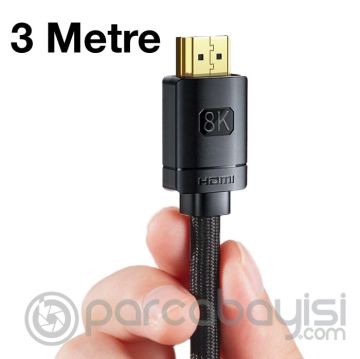 Baseus HD Series 8K HDMI to HDMI 2.1V HDMI 120hz Kablo 3 Metre