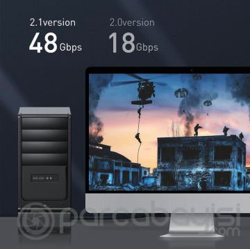Baseus HD Series 8K HDMI to HDMI 2.1V HDMI 120hz Kablo 3 Metre