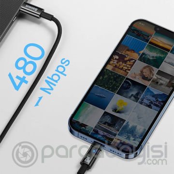 Baseus Explorer Series Auto Power 20W Type-C to iPhone Lightning Hızlı Şarj ve Data Kablosu 1m