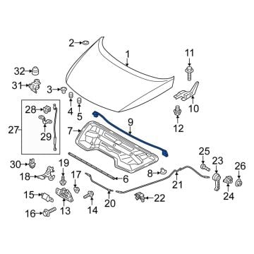 Kia Sportage Motor Kaput İç Fitili Orjinal | 864303W000