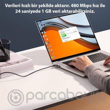 Baseus Explorer Series Auto Power USB to iPhone Lightning Hızlı Şarj ve Data Kablosu 2.4a 1m