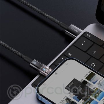 Baseus Explorer Series Auto Power USB to iPhone Lightning Hızlı Şarj ve Data Kablosu 2.4a 1m